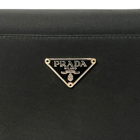 PRADA Satin Snap Folding Logo Long Continental Wallet - Picture 2 of 14